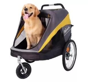 <p><strong>Features</strong><br />
<strong>HEAVY-DUTY DOG STROLLER</strong>: Holds up to 50kg (110lbs) and is ideal for extra-large dog breeds or multiple small to medium-sized dogs.<br />
<strong>LARGE DOG BIKE TRAILER</strong>: With our specifically developed tow bar to link this big dog bike trailer to your mountain bike, you may travel with your pet. As an add-on, it&#39;s available for purchase. Correct, this is a 2-in-1 heavy-duty dog stroller and pet bike trailer for extra-large dogs.<b
