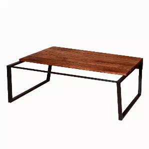 Length: 26.00
Width: 41.70
Height: 15.00
<p>Length: 26.00
Width: 41.70
Height: 15.00
Length: 26.00
Width: 41.70
Height: 15.00
Industrial in style, this handcrafted Coffee Table makes a perfect fit for your living space, lounge, den, or lobby. Featuring a plank-style rectangular tabletop, it exhibits replicated wood grain details for a charismatic nature-inspired appeal. Handcrafted from water-resistant acacia wood and a sturdy metal frame, the warm brown accented tabletop complements the blac