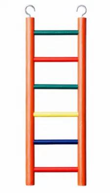 Prevue Hendryx's Multi-color Wood Bird Ladders are heavy-duty solid wood ladders that your bird is sure to love. They are equipped with top-post hanging hooks so they are easy to hang and rehang around the cage.