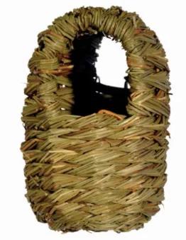 Prevue Hendryx's Parakeet Covered Nest is created with safe, all-natural fibers to make your bird feel at home and provide them with a natural environment for breeding. This amazing nest is ideal for finches or canaries, and other similar-sized birds.