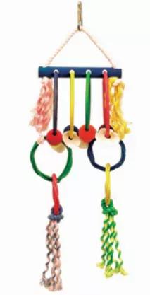 Prevue Hendryx's Stick Staxs are perfect for small to medium sized birds that like to chew, swing, and pluck. These amazing toys are comprised of natural wood shapes, moveable pieces, plastic beads, colorful cotton rope or twine, and bird-safe bells.