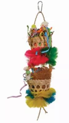 Prevue Hendryx's Tropical Teasers satisfy your bird's plucking, picking, and nesting instincts. These amazing toys may include coconut fibers, cotton ropes, beads, shells, and more! Many are designed to be replenished with Tropical Teasers Coco Bundles.