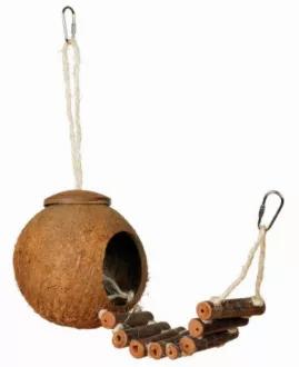 Coco Hideaways are made from 100% natural and eco-friendly material. They feature quick-link attachments for simple installation, and offer your bird a place to play, relax and observe in two different sizes and styles.