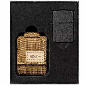 Zippo Modular Pouch And Black Crackle Lighter - Coyote.      Uses standard lighter fluid<br>
Time-tested construction