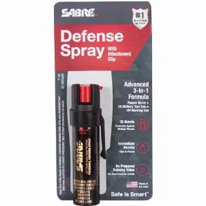 Sabre Red Pepper Spray .79 Oz Pocket Unit, Advanced 3-1 formula                         10-foot range<br>
35 bursts<br>
Comes with pocket clip