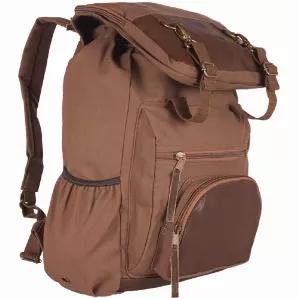 Tahoe Excursion Rucksack - Olive Brown                 1 large open top compartment with draw-cord closure<br>
1 over-size storm flap with zippered pocket<br>
Padded sleeve pocket in main compartment, ideal for storing a laptop computer or electronic pad<br>
2 zippered pockets on front face provide storage for small items and quick access<br>
2 side open-top pockets with elasticized ends for storing water bottles or items such as a compact umbrella<br>
Fully adjustable padded shoulder straps<br>