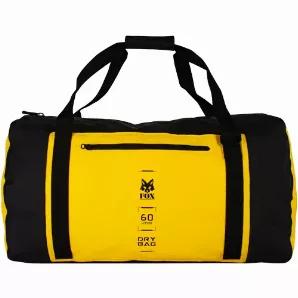 60 Liter Heavy Weight Duffle Waterproof Zipper        Capacity: 60 Liters / 3,661 Cu.In.<br>
Size: 25" x 12" x 13.5"<br>
Material: 500 D Waterproof PVC<br>
Closure Type: Airtight Waterproof Zipper<br>
Webbing handle and shoulder strap<br>
Heavyduty build that cleans easily<br>
High quality waterproof material