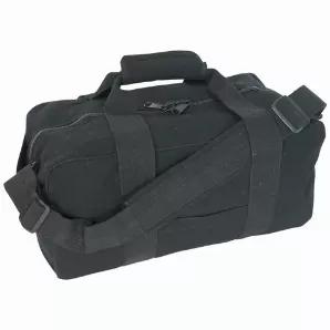 Gear Bag 18X36 - Black                                Large main compartment with PVC-lined bottom<br>
Outside pockets<br>
Self-repairing nylon coil zippers with dual pulls for easy access to gear<br>
Detachable shoulder strap<br>
Wrap around web handles for added strength & durability<br>
Padded grip with hook & loop closure             