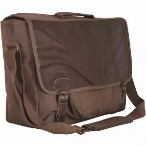 Graduate Satchel Briefcase - Olive Brown              Color washed canvas with genuine leather trim<br>
1 large main compartment with open storage capacity<br>
Leather trimmed front flap with easy access buckle closure<br>
Electronic tablet sleeve compartment<br>
A zippered inner pocket and outer bellowed pocket with zipper closure<br>
Leather trimmed grip handle and adjustable padded shoulder strap