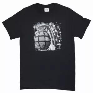 Grenade Men's T-Shirt Black - 2XL                      Fruit-of-the-Loom® “Heavy" or equivalent<br>
Screenprinted in the USA