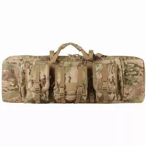 Combat Case 36" - Multicam.            Made of Extra Heavy-Weight 600 Denier Material<br>
Front interior holds 2 pistols via hook & loop closure sleeve pockets<br>
Modular pouches which can be used on vest or other transport gear<br>
Internal straps to secure firearms and high end scopes<br>
Available in 36" & 42" sizes<br>
Comes with a 2" x 3" Fox Tactical patch in matching trim color                