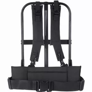LC-1 A.L.I.C.E Field Pack Frame-  Black               Kidney pad with adjustable 2" waist strap (belt) & Quick Release buckle<br>
Powder coated black aluminum frame<br>
Fits medium and large A.L.I.C.E. field packs<br>
Steel cross members for structural support<br>
Complete w/ LC-2 shoulder straps