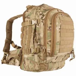 Tactical Duty Pack - Multicam                         Capacity : 46 Liters / 2,808 Cu.In<br>
Compartments : 4<br>
Pockets : 6 Internal<br>
Made of Extra Heavy-Weight 600 Denier Material<br>
Main compartment with large inside pocket<br>
Secondary compartment with dual mesh pockets<br>
Front compartment with a multitude of accessory pockets<br>
Modular attachment points on front and sides<br>
Quad side compression straps<br>
Molded top carrying handle & hanging hook<br>
Center hydration port<br>
L