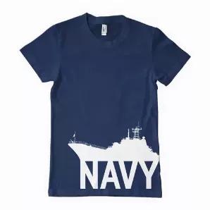 Navy Ship Men's T-Shirt Navy - 3XL                 Fruit-of-the-Loom® “Heavy" or equivalent<br>
Screenprinted in the USA