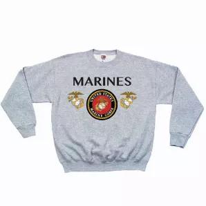 Marines Seal Crewneck Sweatshirt Grey - 3XL          