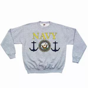 Navy Seal Crewneck Sweatshirt Grey - 3XL            