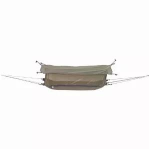 GI Style Jungle Hammock - Olive Drab                  Top is made of fire retardant material<br>
Bottom is made of heavy cotton canvas<br>
Sides are made of no-see-um mesh netting<br>
P/U coated nylon<br>
Steel rings<br>
Heavy duty parachute rope<br>
Sturdy zipper closures at both ends<br>
250 lbs. capacity