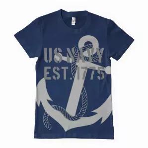 Navy Anchor Men's T-Shirt Navy - 3XL                Fruit-of-the-Loom® “Heavy" or equivalent<br>
Screenprinted in the USA