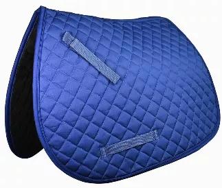 From the original Gatsby. Classic, elegant and quality pad for schooling or showing. Comes with girth and billets straps. Cotton with cotton flannel underside and channel quilting. Measurements- Spine 22", Drop 19".