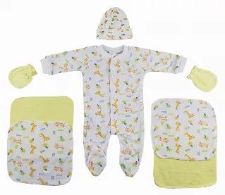 <p>Sleep-n-Play, Cap, Mittens and Washcloths - 7 Piece Set<br>Bambini Bath Set perfect for any newborn baby made from soft and cozy cotton baby clothes keeping the little ones comfortable. This set makes the perfect baby shower present for any soon-to-be momma!<br> Made From Soft Cotton Fabric for Comfort and Breathability<br> Machine Wash/tumble Dry</p><br><p>Set Includes:<br>Terry Sleep 'n Play (Small 0-3M) (80% Cotton / 20% Polyester Terry)<br></p><br>