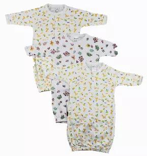 <p>Infant Gowns - 3 Pack<br>Bambini Bath Set perfect for any newborn baby made from soft and cozy cotton baby clothes keeping the little ones comfortable. This set makes the perfect baby shower present for any soon-to-be momma!<br> Made From Soft Cotton Fabric for Comfort and Breathability<br> Machine Wash/tumble Dry</p><br><p>Set Includes:<br>Unisex Print Gown (100% Cotton)<br></p><br>
