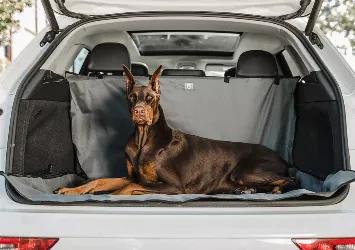 The GF Pet Cargo Cover protects against dirt and pet hair. <br> Product Details: <br> o Velcro strips that will stick to the cargo area of most vehicles<br> o Waterproof<br> o Adjustable Headrest Straps<br> o Easy Set-Up<br> o Machine Washable <br> o 50"X59" (127 X 150 Cm)<br> o 100% Polyester