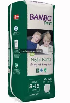 Bambo Dreamy is a new eco-friendly Night Pant for slightly older children that struggle with bedwetting or are in the last stage of potty training. The Night Pants are ultra-absorbent, and designed to provide an excellent fit, security, and comfort to keep your child and his/her bed dry all night long. Perfect for both at home and at sleepovers, the discreet design is made to look and feel like real underwear with subtle Nordic patterns and colors. With Bambo Dreamy Night Pants, bedwetting will 