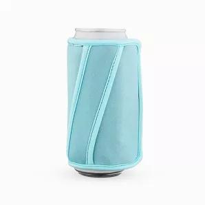 The Insta-Chill Slim Can Cooler uses active cooling gel technology to chill any room temperature drink in 10 minutes flat. Just chill the Insta-Chill in the freezer for 1 hour and wrap around your favorite slim can, securing the cooler with a slim velcro strip. The flexible neoprene design makes this can cooler comfortable in the hand, and lets you unfold it into a flat cold pack for coolers and more. <br> Fits 12 oz slim cans <br> Active cooling gel technology <br> Doubles as a cold pack <br> C