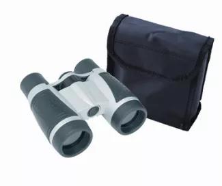 These customer favorite, professional-quality optics allow 5 x 30 magnification. Comfort is a given with the rubber grips and neck strap. Carry them with ease during bird watching or hunting with the provided belt strapped carry case.<br> 5 x 30 magnification<br> Center focus<br> Rubber grips<br> Neck strap<br> Lens cleaner<br> Carry case with belt strap<br> Product Size: Pouch: 4.125" W x 4.25" H x 1.875" D<br> Packaging: Color gift box