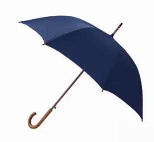 This umbrella not only protects you from the weather but also acts as a stylish accessory with its wood shaft and tips as well as J-style handle.- Wood shaft & tips<br> Curved J-style handle<br> Automatic open<br> Hook and loop closure<br> U-ribs for enhanced durability <br> Product Size: 35" L x 48" Arc