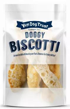 Yeti Biscotti is a dog treat which you get when you take an already irresistible treat and make it better. These soft and crunchy treats are made using all natural ingredients and contain our yak cheese in every bite. Each piece of biscotti are rich in calcium and ensures the healthy growth of your pet. These delightful crunchy biscotti are baked in the USA using only all natural wholesome ingredients you can actually pronounce. No added color, preservatives, or additives. Package includes 4 pie