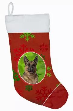Holiday Dog on Christmas Stocking