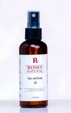 Roses Natural Hair and Scalp Oil is made to nourish the scalp and promote hair growth and thickness while protecting against dandruff and breakage.