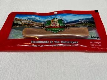 <p>The Everlasting Dog treat is made in the mountains of the Himalayas from a recipe centuries old. It contains the milk of Indigenous Yak, and cows aised in the natural environment of Nepal.</p>