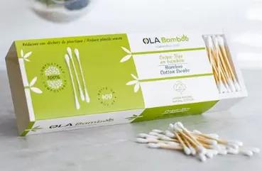 <li>Each box contains 400 cotton swabs.</li> <li>Made of natural bamboo and cotton, 100% compostable</li> <li>Soft cotton</li> <li>Bamboo cotton swabs are sturdier than plastic or cardboard ones.</li> <li>The packaging is also recyclable or compostable by your city.</li> <li>Designed in Canada and made in China</li> <li>Bamboo cultivation is done without using pesticides or insecticides</li> <li>Bamboo forests absorb 35% more CO2 than a regular mixed forest</li>