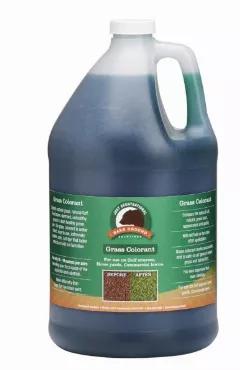 Super Concentrated, Mix with up to 10 parts of water<br>
Dries fast<br>
Water resistant when dry<br>
Will not fade or turn blue after application<br>
Colors brown grass to a lush green<br>
Works on and safe on all types of grass and turf