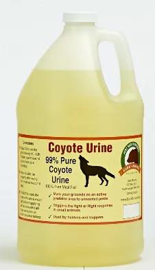 <p>One Gallon of Coyote Urine Predator Scent to repel unwanted animals. Predator scent keeps unwanted pests way from home and garden. All organic. Uses fear factor to repel. Use as a recharge for our Scentry Stones (sold separately), or by themselves.</p>