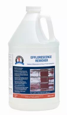 One Shot Efflorescence Cleaner removes efflorescence (salt stains) and keeps it from coming back. Our fast-acting, water-based cleaner is used to remove efflorescence from existing concrete and masonry surfaces. Efflorescence Remover attacks Sodium Chloride deposits to make them easier to clean.