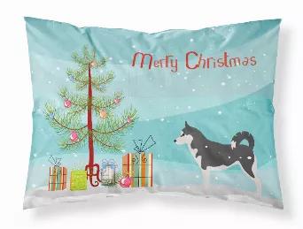Merry Christmas Tree With Dog Fabric Standard Pillowcase