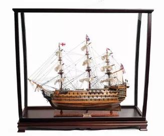 Are you looking for a perfect display combination? Our HMS Victory 30" model and display case combo will sure to set your home or office apart! The Model: H.M.S. Victory, Adm. Horatio Nelson’s flagship at the Battle of Trafalgar in 1805, is now available as a museum-quality, FULLY ASSEMBLED model. This is an “Exclusive Edition" where the model has a unique serial number etched into the hull, which allows us to identify production date, the material used and all other production information o