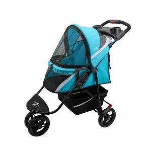<div data-mce-></div><p class="p1" data-mce->Petiques Revolutionary Pet Stroller is designed with a built-in shock absorber that provides your pets the safest and smoothest travel for long walks. Even your senior or injured pets will continue to find comfort when you endure bumpy turfs. We added quality mesh windows for optimal air circulation and multiple storage compartments for an enjoyable time with your pets! This includes a spacious undercarriage, a large back pocket, and a cup holder tray