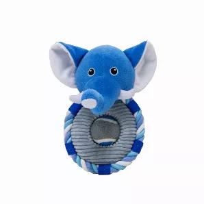 <div></div><p data-mce-> </p><p data-mce-><span style="color: #000000;" data-mce-style="color: #000000;">Petique Pals Elvie the Elephant Pet Toy </span><span>is designed with multiple features and benefits your pets love and more! If your pets love to play with ropes, balls or squeakers, this toy's got it! The durable rope surrounding Elvies body helps massages your dog's gums, remove food particles that are stuck in their teeth, and helps improve their dental health. The plush center of Bubbles