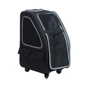 <p dir="ltr" data-mce->Petique's 5-in-1 Pet Carrier is the ultimate travel carrier for safely transporting your small dogs, cats, bunnies or other small animals under 25 LBs. It transforms into a car seat, a backpack, a rolling carrier with four wheels for a smooth 360 degree turn, and it also goes over your luggage handle to free a hand! The 5-in-1 Pet Carrier is perfect for pets who aren't able to walk long distance and prefer to be carried, pets who experience stress or anxiety, pets that lik