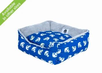 <p ><span style="color: #000000;"></span></p><p ><span style="color: #000000;"> </span></p><div><span style="color: #000000;">Petique Anchor's Away Pet Bed was designed to help your pets relieve stress and feel more secure as well as provide your pets a very comfortable, deep sleep. The Angel Hair Fiber stuffing is carefully selected to help the bed remain fluffy and prevent the bed from getting flat. The ultra-soft fleece material reenacts the soft clouds and the fluffiness of the bed relieves 