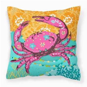 Crab Painting Fabric Decorative Pillow