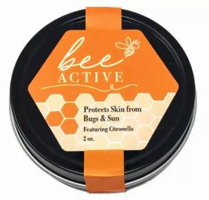 Keep Pesky Bugs Away Naturally<br>
Bee Active is the best way to NATURALLY protect your skin from bugs! Each 2oz tin will go on smooth and keep bugs away for hours!<br>
As beekeepers, Sister Bees understands the healing, effective benefits of beeswax in repairing dry skin and keeping those pesky bugs away from arms, neck, ankles, and exposed skin.  This ointment includes aloe vera, therapeutic-grade citronella, lavender, tea tree, cedarwood, and carrot root essential oils, plus coconut oil and j
