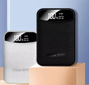 Super mini size with 10000mAh capacity!<br> Charges 2 devices at the same time.<br> USB C and micro input for fast charging.<br> Ideal for any traveler!