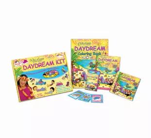 This charming collection makes naptime a welcome treat for everyone! Perfect for traveling, car rides, and daycare.<br> Kit includes:<br> <li>Animated Daydream DVD (Running time: Approx. 30 minutes) <li>Daydream CD (Running time: Approx. 75 minutes) <li>Daydream Coloring Book <li>Daydream Game Cards