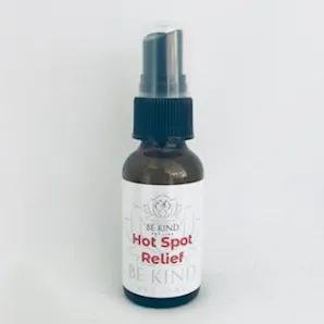 It helps heal and relieve pain from hot spots.  Dogs and Cats: shake well. Spray on affected area 2-3x a day.  Safe if licked, however, deterring your pet from doing so is encouraged.