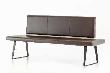 Length: 22 Width: 79 Height: 35 Embellish your space with this sophisticated and elegant bench. Its quality is high, and it has a marvelous design that will bring versatility and diversity to the look and feel of your home. This bench is made from sturdy brown leatherette and metal which also contribute to its overall gorgeous appearance, will give you all the stability youll ever need. As for measurements, theyre 35 for height, 79 for width, and 22 for depth, and it weighs 91.2 pounds. This lov